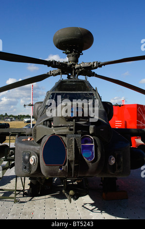 Westland WAH-64D Longbow Apache AH1 operated by the Army Air Corps on static display at Farnborough Airshow Stock Photo