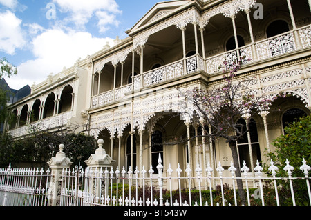 victorian house in East Melbourne, Victoria Australia Stock Photo