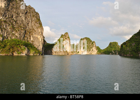 Limestone 'Karst' scenery in Halong Bay, Vietnam