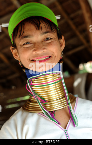 karen longneck girl, maeram tribal village near chiangmai, thailand Stock Photo