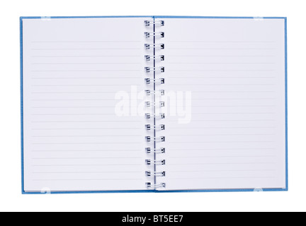 Blue Hard Cover Book pages diary ledger elevated view