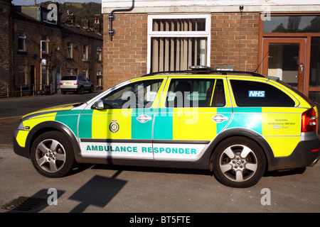 First Responder Ambulance Paramedic vehicle part of the UK emergency accident services Stock Photo