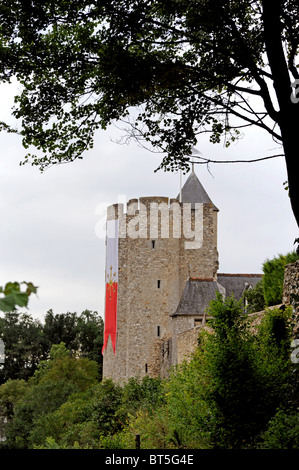 The fortess of the Black Falcon,Montbazon castle,Indre-et-Loire,Touraine,France,Near Tours Stock Photo
