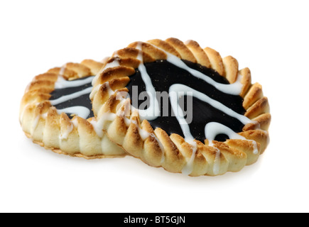 Chocolate chip cookies isolated over white Stock Photo