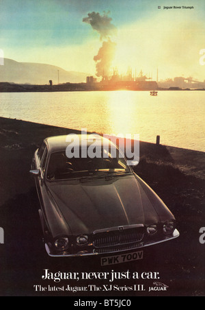 Classic advert for Jaguar XJ Series III in magazine dated September 1979 Stock Photo