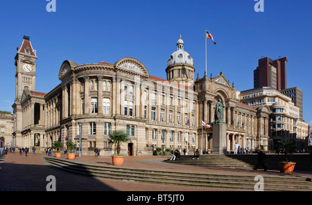 Victoria Square and Council House on sunny day, Birmingham, West Midlands, England, UK Stock Photo