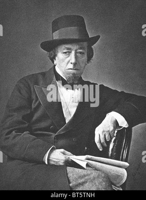 Benjamin Disraeli, 1st Earl of Beaconsfield, KG, PC, FRS, (21 December 1804 – 19 April 1881) was a British Prime Minister.From the archives of Press Portrait Service (formerly Press Portrait Bureau) Stock Photo