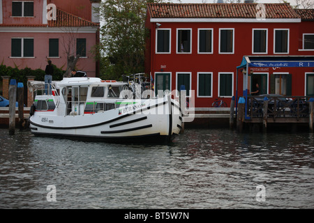 Porto Secco, tourist boat, the Venetian lagoon, Venice, Italy Stock Photo