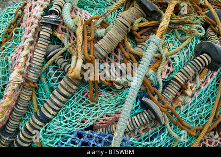 fishing nets nylon plastic southern ireland roadside Emerald Isle Western Europe Republic of Ireland Éire Irish Republic Stock Photo