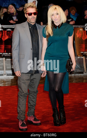 Jules De Martino and Katie White attends the RED premiere at Royal Festival Hall, London, 19th October 2010. Stock Photo