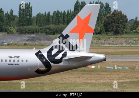 australian airline jet star  airline air bus tail logo insignia kangaroo 330, 737, 767, a330, air, airbus, aircraft, airliner, a Stock Photo