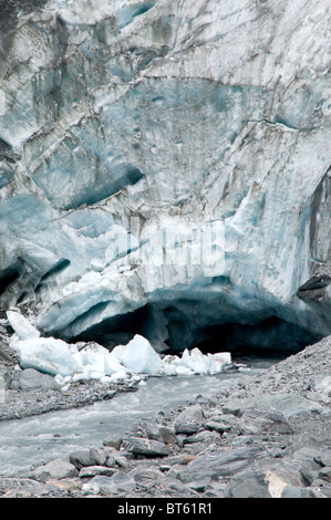 glacier southern hemisphere glacier Franz Josef Glacier Terminal Face Westland National Park West Coast ice frozen terminal mora Stock Photo