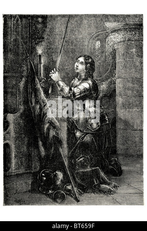 Saint Joan of Arc  The Maid of Orléans Jeanne d'Arc 1412 – 30 May 1431 heroine France Catholic saint.  peasant girl eastern Divi Stock Photo