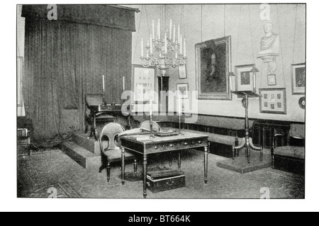 interior inside speculative society inner hall university edinburgh 1868 Scottish Enlightenment society public speaking  literar Stock Photo