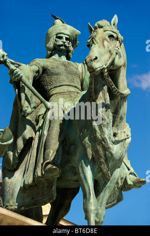 One of the Hungarian Chieftans - Hősök tere, ( Heroes Square ) Budapest Hungary Stock Photo