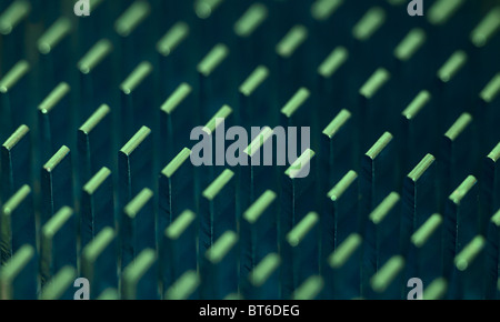 Abstract background - aluminium radiator system cooling of the chip Stock Photo