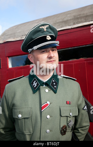 Costumed Re-enactor WW 2 German Soldier in Uniform at the Pickering ...