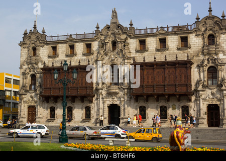 The Archbishop's Palace Lima Peru Stock Photo