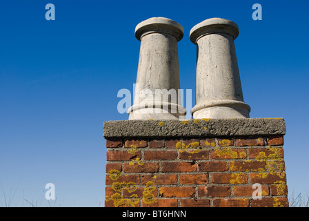 Brick Chimney, Fort Warren, Georges Island, Massachusetts Stock Photo
