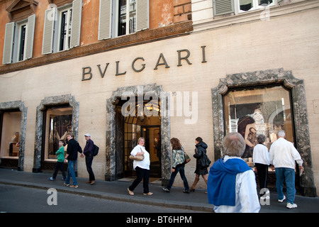 Bulgari  front store in Via dei Condotti, Rome, Italy. Stock Photo