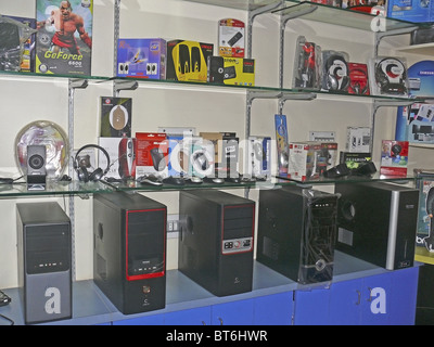 Computer CPU, Central processing unit & other accessories in a shop Stock Photo