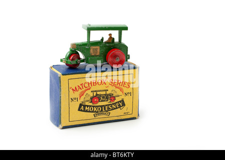 matchbox 1-75 die cast car, mint in box,steamroller Stock Photo