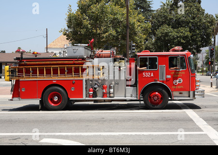 Los Angeles County Fire Truck in San Dimas, California. Stock Photo