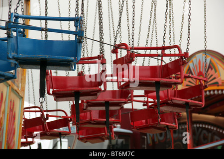 Empty rides at a fairground Stock Photo