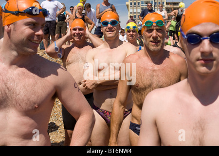 Sea swimming competition ,Brighton Stock Photo