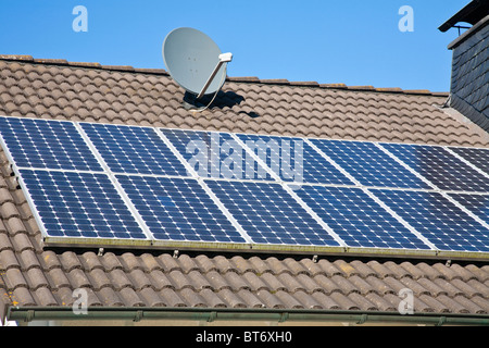 Solar roof panels Stock Photo