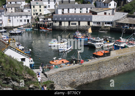 Polperro harbour Cornwall UK Stock Photo