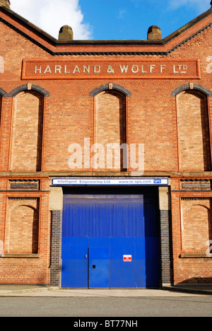 Former Harland & Wolff Foundry building in Strand Road, Bootle, Stock Photo