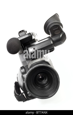 Professional camcorder isolated on white background Stock Photo