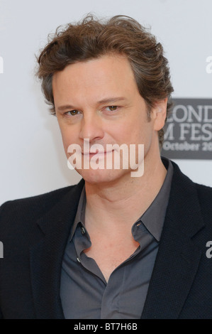 Colin Firth attends the King's Speech photocall, at VUE, London, 21st October 2010. Stock Photo