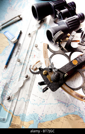 Seafaring Instruments The concept of seafaring and sea travel. Compass rose flat style icon ...