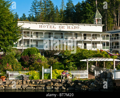 Historic Hotel de Haro at Roche Harbor Resort, San Juan Island, Washington. Stock Photo