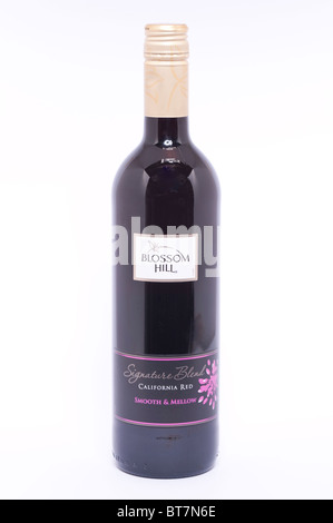 A close up photo of a bottle of Blossom Hill red wine against a white background Stock Photo