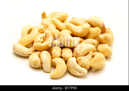 Cashew nuts on a white background Stock Photo