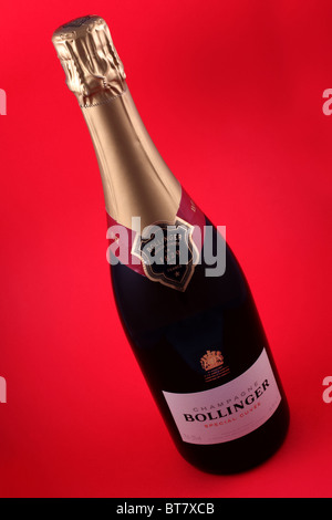 Bottle of Bollinger Special Cuvee Champagne. Stock Photo