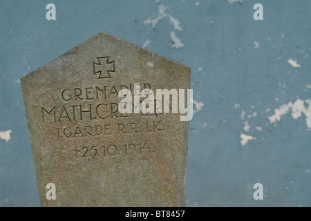 German WW I soldier's grave on roman catholic graveyard in Radom Stock Photo