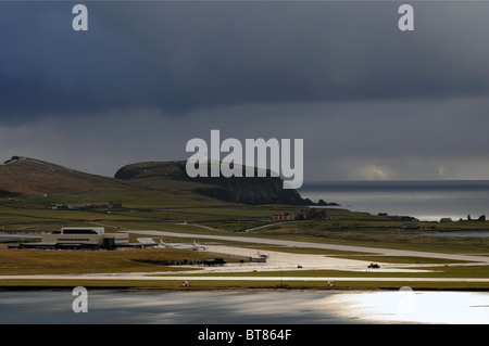 Sumburgh Airport Shetland Scotland - Shetlands main airport Stock Photo