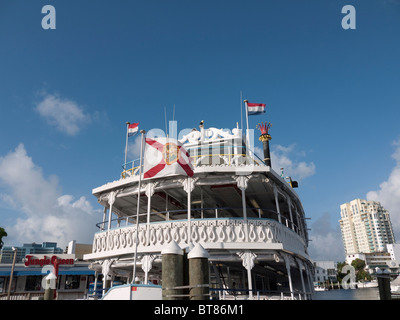 Jungle Queen Dinner cruise at Fort Lauderdale Florida USA Stock Photo