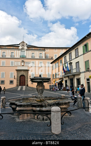 The front facade of the Papal Summer Palace in Castel Gandolfo, Carlo Maderno architect Stock Photo