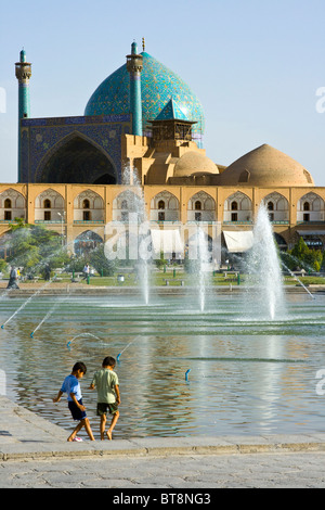 Shah or Imam Mosque in Imam Square in Esfahan Iran Stock Photo