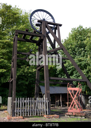 Top of a coal mine shaft at the black country living museum Dudley West Midlands UK Stock Photo