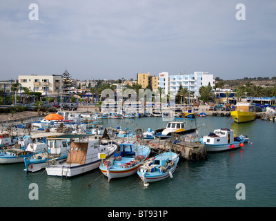 The harbour of Agia Napa Cyprus Stock Photo