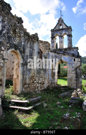 The church ruins at Melinado, Zakynthos, Ionian Islands, Greece Stock Photo