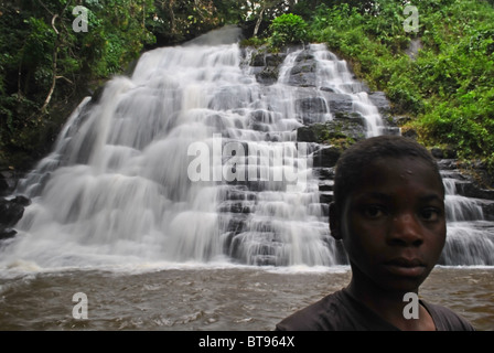 'Cascades de Man' waterfall near Man, Ivory Coast, West Africa Stock Photo