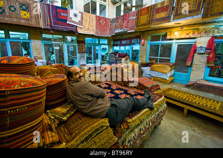 Carpet Shop, Tehran Bazaar, Tehran Iran Stock Photo