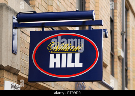 William Hill Betting Shop Sign, Oxford, UK. Stock Photo